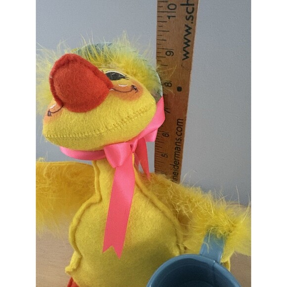 Lot of 3 Annalee Easter Spring Dolls Ducks Mouse Bonnet Straw Hat Watering Can - Picture 2 of 16